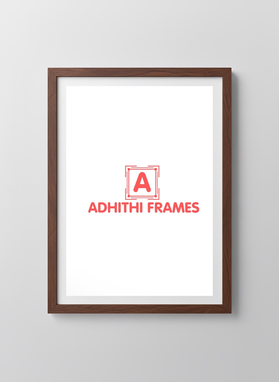 Brown walnut frame